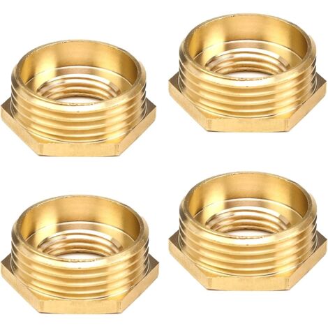4 Pièces Raccord Plomberie, Filetage Mâle à Mamelon Femelle, 1" 1/2", Réducteur en Laiton, de Précision, pour Conduites d'eau, Chauffage, Gaz -
