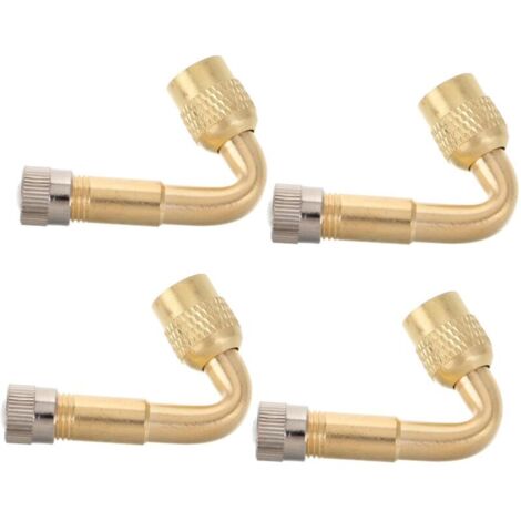 4 pièces Rallonge de Valve Pneu Voiture Tiges Extension Robustes pour Gonflage Facile Compatibles Voitures Motos Vélos et Remorques