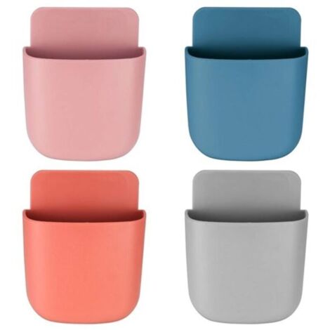4 Pieces Rangement Telecommande TV, Support de Telecommande Mural, Organisateur, Boîte de Rangement, pour maison, bureau, téléphone portable