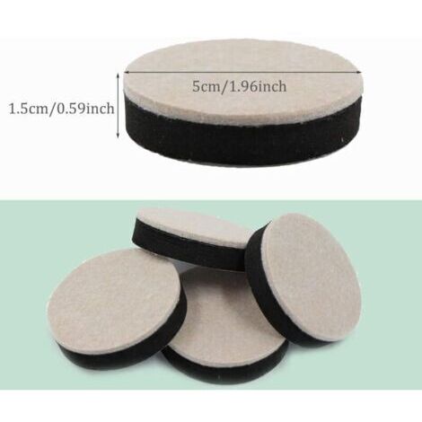4 Pièces Rehausseurs de Meubles 5 Cm, Rehausseur Pieds de Lit Furniture Rond, pour Être Utilisé en Piles Hauteur Accrue Silencieux Et Résistance à l'usure(Diamètre 5cm,Hauteur 1.5cm)