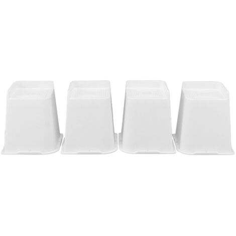 4 Pièces Rehausseurs de Meubles 6 Pouces, Forme Trapézoïdale L, Dessus Anti-Dérapant pour Lit Canapé, Allonges de Pieds