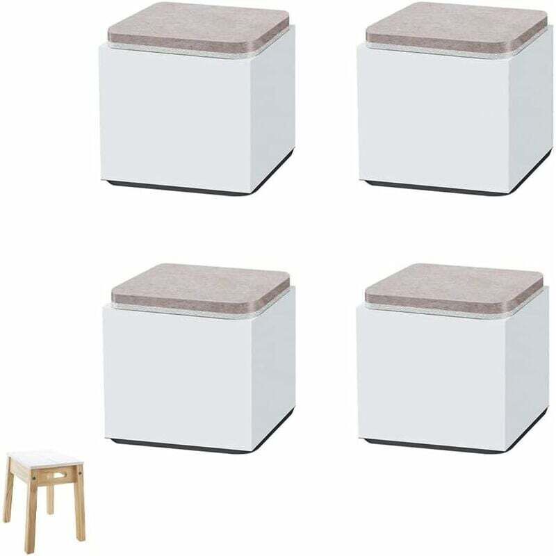4 Pièces Rehausseurs de Meubles, Rehausseur Pieds de Lit, Rehausseurs de lit, Rehausseur de Meubles en Acier, pour Tables Basses, Armoires, Canapés,