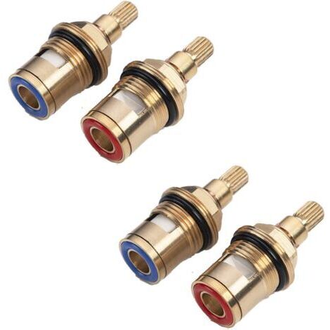 4 pièces Remplacement du robinet à disque en céramique en laiton,Tete A Disques Ceramique,Céramique Laiton Cartouches Tap pour robinet de lavabo,robinet de cuisine,etc GROOFOO