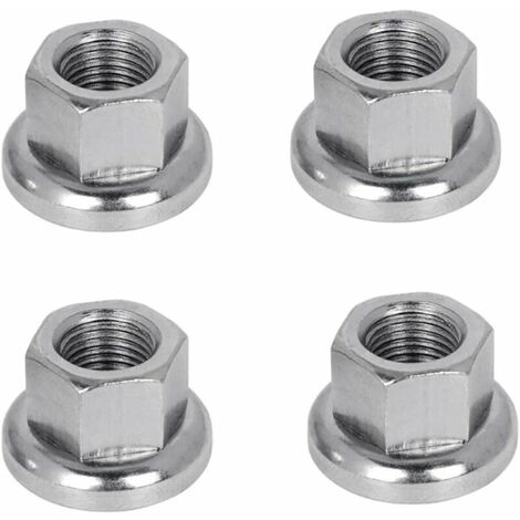 4 pièces Remplacement Écrous Roue Vélo Vis Arrière De Vélo Pratiques Rondelle Écrous Arrière Acier Inoxydable Écrous d'Essieu Accessoires Pour Fixation Par Boulon Avec Dents De Blocage Pour Vélo Vtt C
