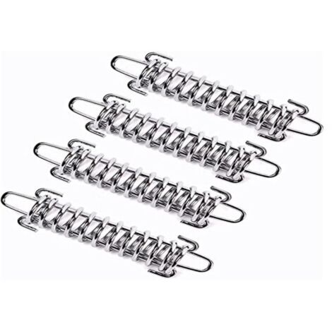4 Pièces Ressort Voile d'ombrage, Tendeur Voile d'ombrage Ressort,Ressort de Tension pour Voile D'ombrage, Ressort de Tension pour Tente de Camping, Boucle de Corde de Ressort de Tente en Acier