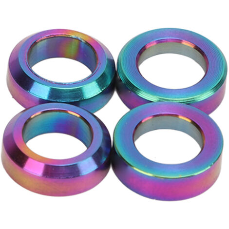 4 pièces Rondelle Épaisseur Frein Disque Vélo Titane Concave Convexe Coloré pour VTT MTB