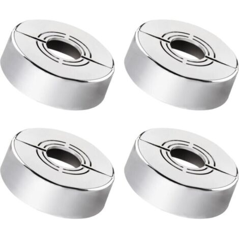 4 Pièces Rosace Robinet, Rosace Mitigeur Douche, 3 Tailles en 1, Cache Tuyau Radiateur Convient pour Diamètre de 20MM / 25MM / 33MM, Utilisé pour Décoration de Robinets