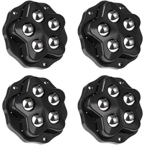 4 Pièces Roulettes Pivotantes Auto-adhésives, capacité 300KG, avec adhésif et vis, Petite Roulettes pour Meubles, Roue mobile universelle 360, roulette de meuble pour charges lourdes