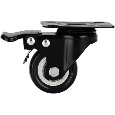 4 Pièces Roulettes pour Meubles 40mm - Charge Lourde Jusqu'à 200KG avec 4 Frein - Pivotantes avec Vis et Rondelles pour Transport, Table, Armoire