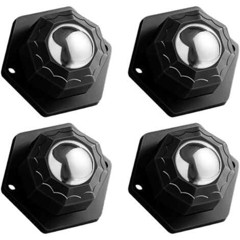 4 Pièces Roulettes pour Meubles - Universelles Adhésives 200kg Schwarz, 360° Poulie Mobile Rotative pour Charges Lourdes