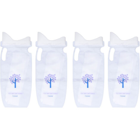 4 pièces Sac à Urine Portable Unisexe, Sac de Toilette d'Urgence pour Voiture, Adulte Enfant Voyage