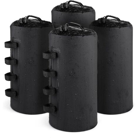 4 Pièces Sac de Lestage, 20L PVC Imperméable, Velcro Fixation, pour Tonnelle Jardin