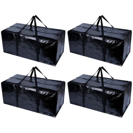 4 pièces sac demenagement cartons déménagement carton sac de voyage grand sac de vetement jumbo bag rangement couette poignée malle