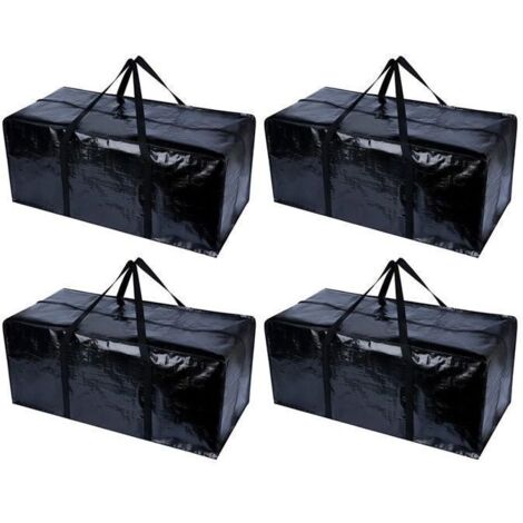 4 pièces sac demenagement cartons déménagement carton sac de voyage grand sac de vetement jumbo bag rangement couette poignée malle