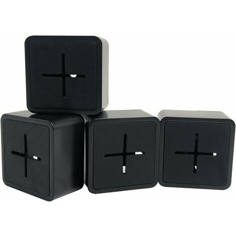 4 Pieces Self-Adhesive Towel Holders No Drilling Hanger Shape Hook Towel Holder Rack Rail Hooks Stickers for Kitchen Bathroom Toilet Cabinets (Black)