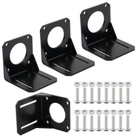4 PièCes SéRies 57 Moteur Pas à Pas 23 SièGe Fixe, Support de Montage en Acier pour Moteur Pas à Pas 23, avec Vis de