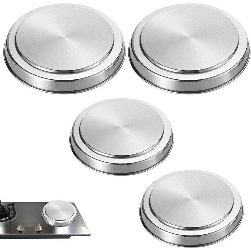 4 PièCes SéRies Couvercles de Plaque de Cuisson en Acier Inoxydable Plaque de Cuisson de Protection de CuisinièRe SupéRieure Ensemble Ustensiles
