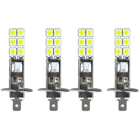 4 PièCes SéRies H1 6000K Super Blanc LED Kit D'Ampoules de Antibrouillard