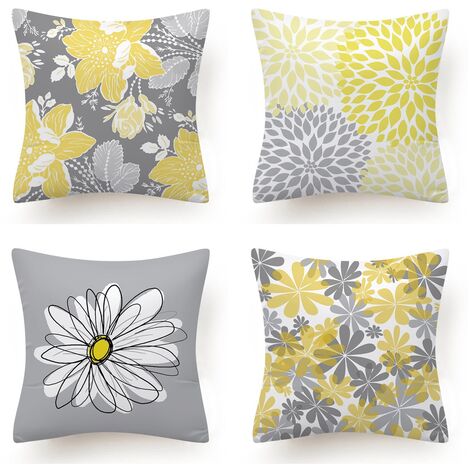 4 Pièces Séries Housse de Coussin Taies d'Oreiller 45X45Cm Coussins Décoratifs Étui Canapé Jeter d'Oreiller Voiture Lit Décor à la