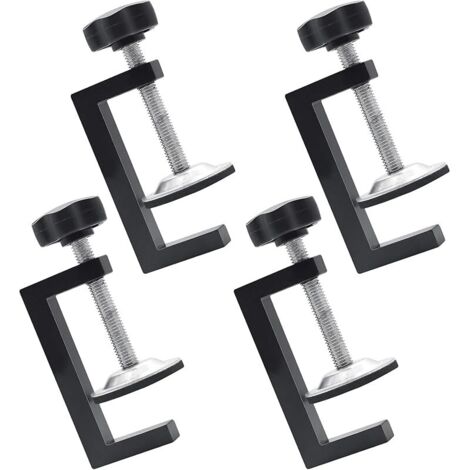 4 Pièces Serre Joint Kit Inoxydable Plage de serrage 10-57 mm Pince de Table Réglable pour Tiroir Installation de Bâtiment Montage Domestique