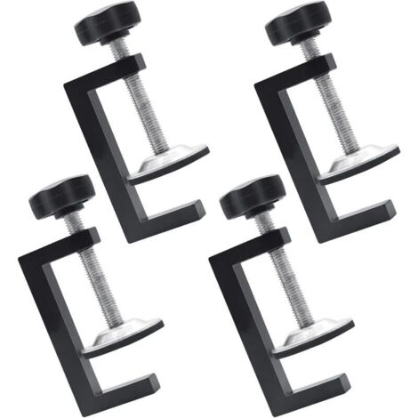 4 Pièces Serre Joint Kit Inoxydable Plage de serrage 10-57 mm Pince de Table Réglable pour Tiroir Installation de Bâtiment Montage Domestique