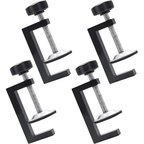 4 Pièces Serre Joint Kit Inoxydable Plage de serrage 10-57 mm Pince de Table Réglable pour Tiroir Installation de Bâtiment Montage Domestique