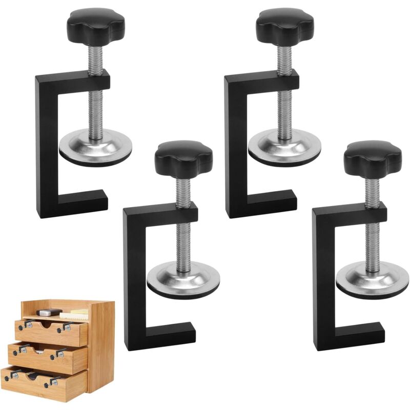 4 Pièces Serre Joint Kit, Plage de Serrage 10-57mm Pince g Réglable, Serre Joint Menuisier Clip de Fixation Outils Accessoires pour Pince de Table