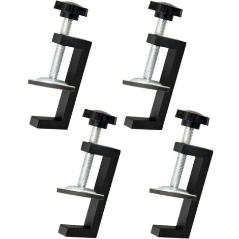 4 Pièces Serre Joint Kit, Plage de Serrage 10-57mm Pince G Réglable, Serre Joint Menuisier Clip de Fixation, Outils Accessoires pour Pince de Table, Convient pour la Fixation Du Bois, Des Table