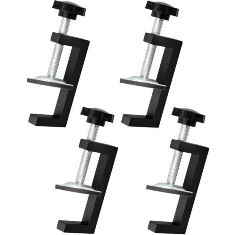 4 Pièces Serre Joint Kit, Plage de Serrage 10-57mm Pince G Réglable, Serre Joint Menuisier Clip de Fixation, Outils Accessoires pour Pince de Table, Convient pour la Fixation Du Bois, Des Tables