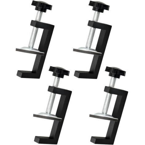 4 Pièces Serre Joint Kit, Plage de Serrage 10-57mm Pince G Réglable, Serre Joint Menuisier Clip de Fixation, Outils Accessoires pour Pince de Table, Convient pour la Fixation Du Bois, Des Tables