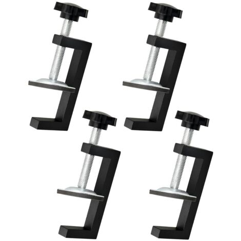 4 Pièces Serre Joint Kit, Plage de Serrage 10-57mm Pince G Réglable, Serre Joint Menuisier Clip de Fixation, Outils Accessoires pour Pince de Table, Convient pour la Fixation Du Bois, Des Tables