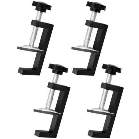 4 Pièces Serre Joint Kit, Plage de Serrage 10-57mm Pince G Réglable, Serre Joint Menuisier Clip de Fixation, Outils Accessoires pour Pince de Table, Convient pour la Fixation Du Bois, Des Tables