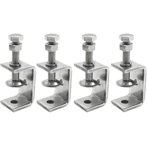 4 Pièces Serre Joints C 30mm, Pince C Acier Inoxydable 304 Réglable Plage de Serrage 0-25mm pour Soudage Charpentier Montage Domestique, l'Ébénisterie