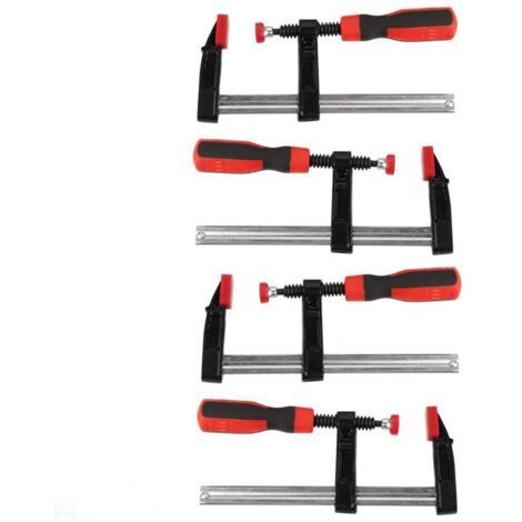 4 Pièces Serre-joints en F Robustes pour Menuiserie, Outil à Main à Glissement Rapide, Kit DIY 50x150mm