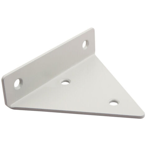 4 Pieces Shelf Brackets, Metal Wall Mounted Shelf Bracket, Floating Shelf Brackets, Triangle Invisible Shelf Bracket, for Living Room, Bedroom, Bathroom Decor (White) zLH0kaHz9DKK
