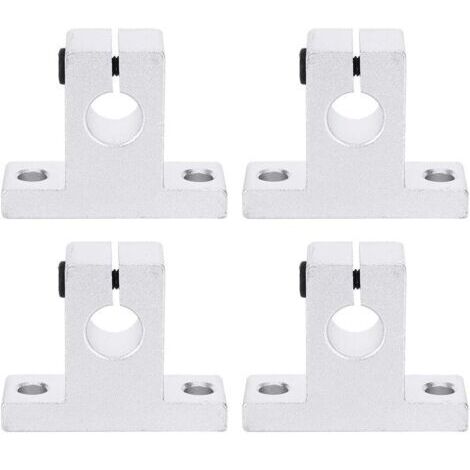 4 pièces SK10 Support de Guide de serrage de Rail de mouvement linéaire pour arbre de diamètre 10mm, support d'arbre en alliage d'aluminium matériel de fixation accessoire de Rail outil- industri