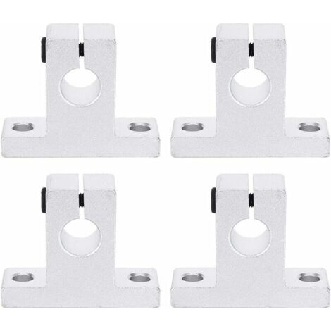 4 pièces SK10 Support de Guide de serrage de Rail de mouvement linéaire pour arbre de diamètre 10mm, support d'arbre en alliage d'aluminium matériel de fixation accessoire de Rail outil industriel