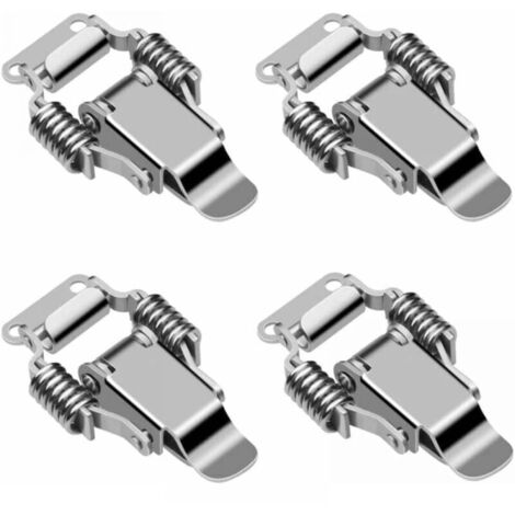 4 pieces stainless steel clamp lock box lock lever door lock toggle hook spring latch toggle lock YMYNY