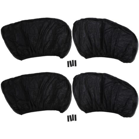4 pièces Store de Fenêtre Auto en Nylon Respirant, Protection Solaire Universelle pour Vitres Latérales