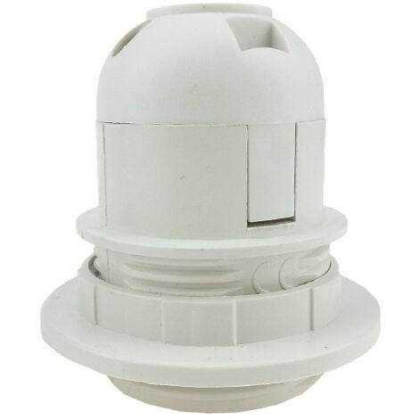 4 pièces Support d'ampoule - Pour ampoule E27 - Douille pratique - Adaptateur en plastique pour abat-jour（Blanc）