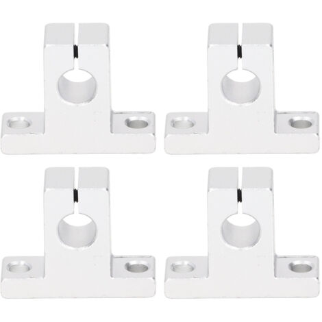 4 Pièces Support de Guidage Linéaire en Aluminium pour Arbres de 10mm SK10 avec Tige de Serrage