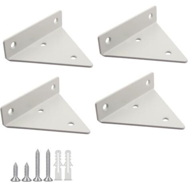 4 Pièces Supports à Tablettes Flottantes Support D'étagère en Triangle en Métal Flottant Equerre Etagere Mural Dissimulés Avec vis pour Déco Salon, 4 Pièces Supports à Tablettes Flottantes Support D'étagère en Triangle en Métal Flottant Equerre Etagere Mural Dissimulés Avec vis pour Déco Salon,