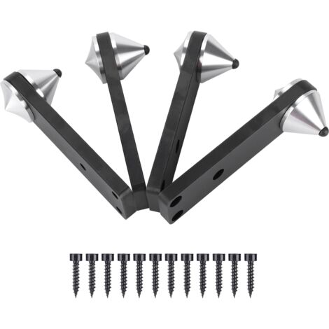 4 pièces supports anti-vibration pour enceintes avec pointes et semelles en caoutchouc