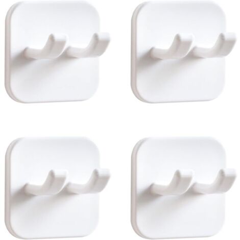 4 Pièces Supports de Rasoir pour la Douche Porte-Rasoir de Salle de Bain Crochets de Douche Auto-adhésifs Porte Rasoir Multi-Usage Sans Perçage pour la Maison la Cuisine la Salle de Bain le Bureau