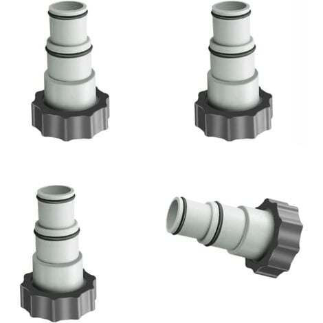 MEMKEY 4 Pieces Swimming Pool Adapter, Replacement Intex A Series Hose Adapter with Thread, 1.5" and 1.25" Diameter Hose, Pump Adapter for Swimming Pool Kits