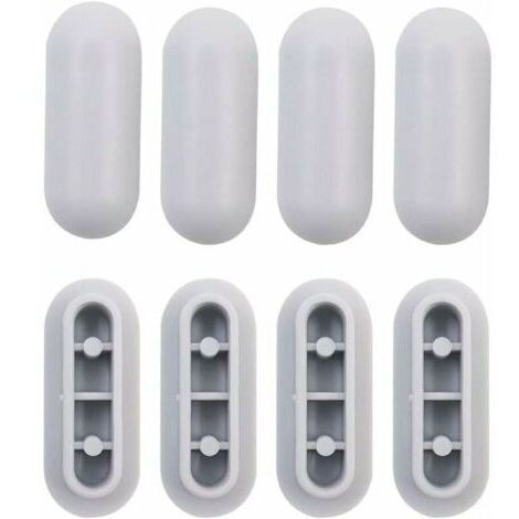 4 Pièces Tampon Universel pour Siège de Toilette Universel Chocs Kit de Tampon Abattant WC Plastique Toilette Pare-chocs Remplacement