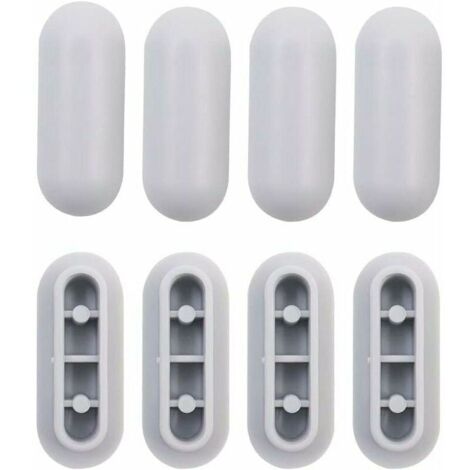 4 Pièces Tampon Universel pour Siège de Toilette Universel Chocs Kit de Tampon Abattant WC Plastique Toilette Pare-chocs Remplacement