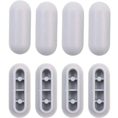 4 Pièces Tampon Universel pour Siège de Toilette Universel Chocs Kit de Tampon Abattant WC Plastique Toilette Pare-chocs Remplacement