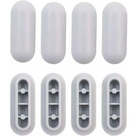 4 Pièces Tampon Universel pour Siège de Toilette Universel Chocs Kit de Tampon Abattant WC Plastique Toilette Pare-chocs Remplacement