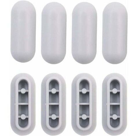 4 Pièces Tampon Universel pour Siège de Toilette Universel Chocs , XU,Kit de Tampon Abattant WC Plastique Toilette Pare-chocs Remplacement